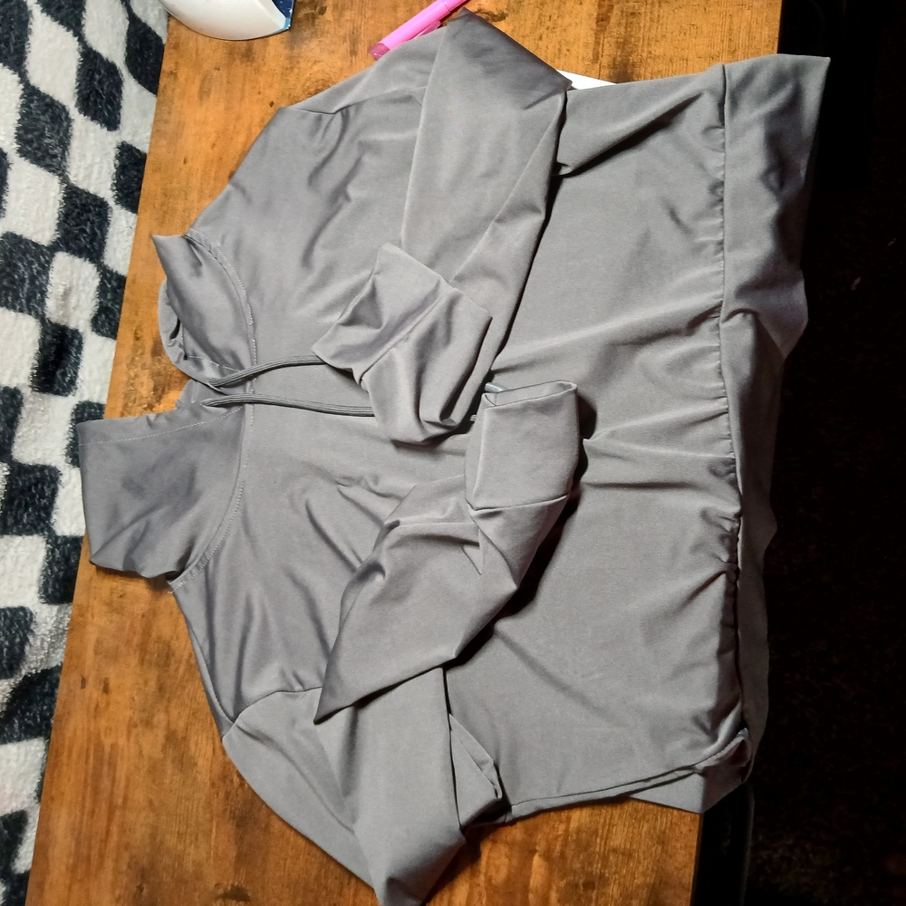 Gray Long Sleeve Top